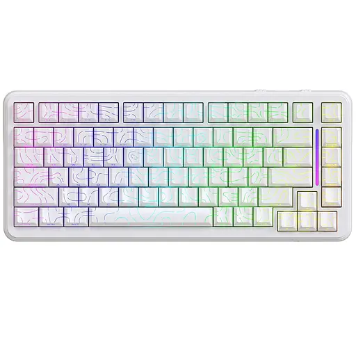 Игровая магнитная клавиатура MAMBASNAKE M82 HE / Hall Effect / Magnetic Switch / 75% / Rapid Trigger / White - фото 1