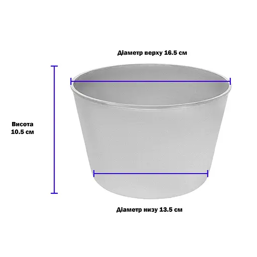 Форма кругла циліндрична для випікання пасок, великоднього хліба та кексів 2 л, Полімет 86314 - фото 5