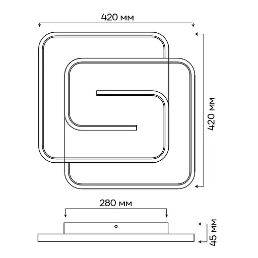 Світлодіодний світильник Ardero AL6117-1ARD MONICA 75Вт білий - фото 2