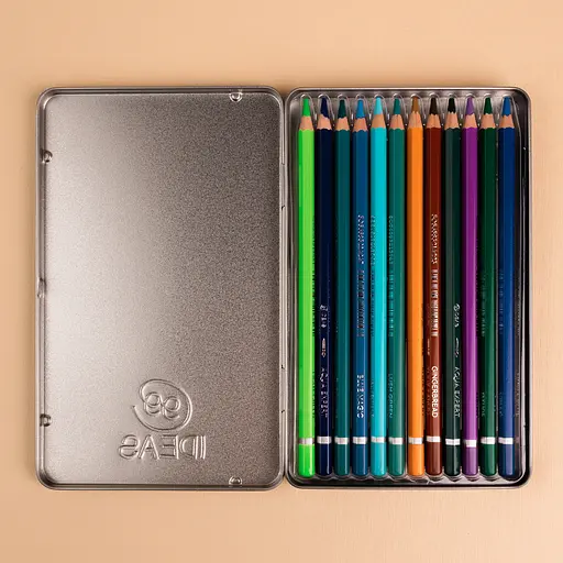 Набор карандашей акварельных 99IDEAS "Aqua Expert" 12 цветов, Ocean Set, металлическая коробка, 99AE-12OCN - фото 4