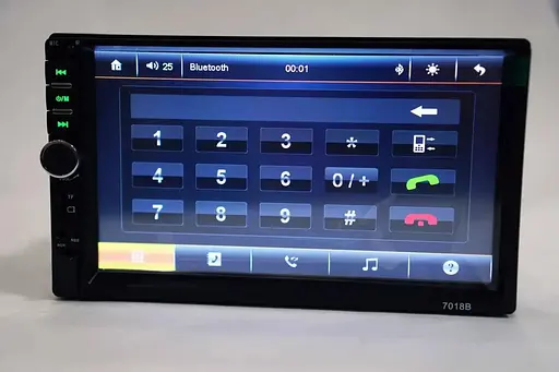 Автомагнитола 1DIN 7018В короткая база с сенсорным экраном Bluetooth USB SD с поддержкой камеры заднего вида Черный - фото 8