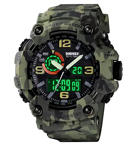 Чоловічий наручний годинник Skmei 1520 Камуфляж - фото 4