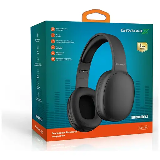 Наушники Grand-X GB-11B Black (GB-11B) - фото 5
