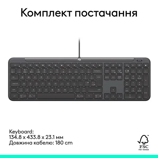 Клавіатура Logitech Signature Slim K620 for Business USB-C UA Graphite (920-013333) - фото 9
