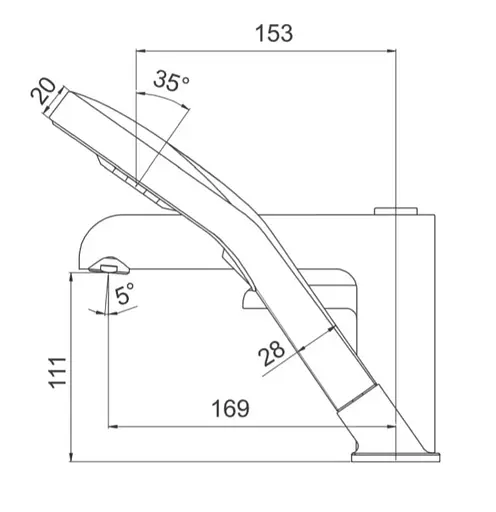 Смеситель для ванны на борт Gappo G1103-8 - фото 6