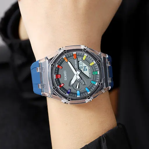 Наручний годинник чоловічий Skmei 2100 Black Black, 2100BKBK (18437) - фото 10