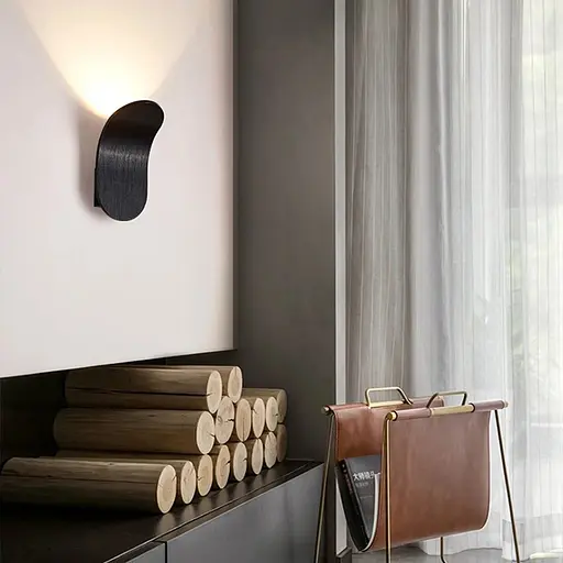 Чорний стіновий світильник-бра SANDIY Line F WB 7/1 BK - фото 6