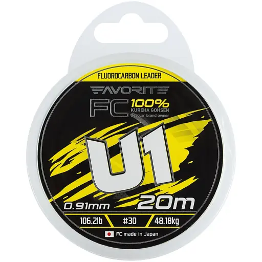 Флюорокарбон Favorite U1 FC 20 м 30/0.91 мм 106.2 lb/48.18 кг - фото 2