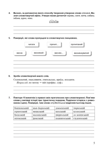 Українська мова. 7 клас. Сучасні завдання на кожен урок. Робочий зошит (за модельною програмою Заболотного О.В. та ін.) - фото 3