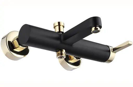 Смеситель для ванны Rea Polo настенный black/золото REA-B9979 Черный маовый - фото 6