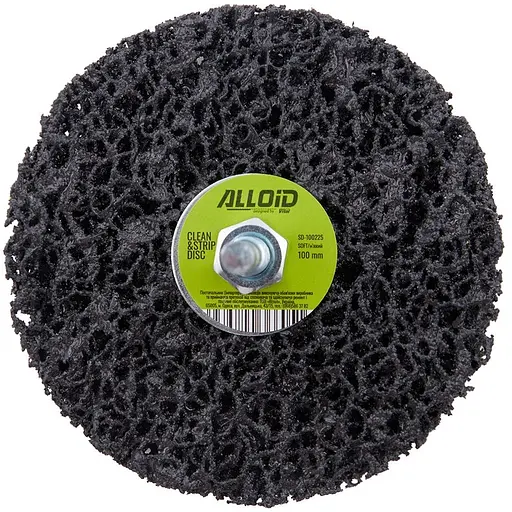 Круг зачисний Alloid Building Tools корал з тримачем для дриля 100 мм (SD-100225) - фото 1
