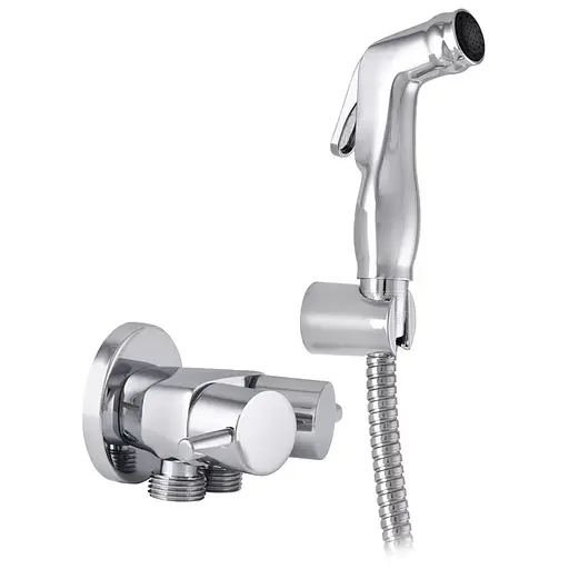Монокран Zerix LR5398-3 для гігієнічного душа і бачка унітазу LL1560, Хром - фото 1