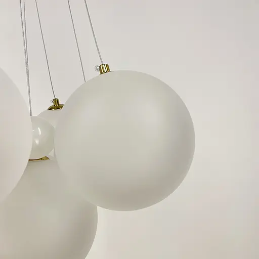 Люстра-пучок у золотому корпусі ⌀ 60 см 12 кульок | Line F | Арт. MJ140-650 GD+WT - фото 2