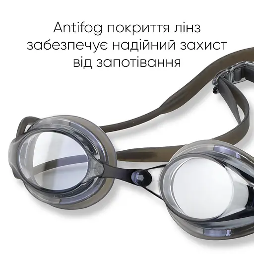 Окуляри для плавання Renvo Mavo Уні Anti-fog Чорний, Сірий OSFM (2SG110-02) - фото 6