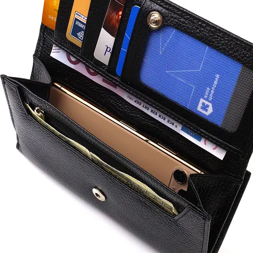 Кожаный кошелек Canpellini 10х19х1.5 см acs0025566 - фото 6