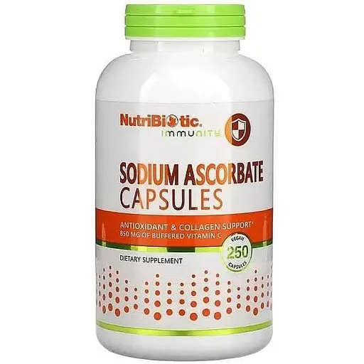 Вітаміни Nutribiotic Sodium Ascorbate 250 caps (1086-2022-10-1727)