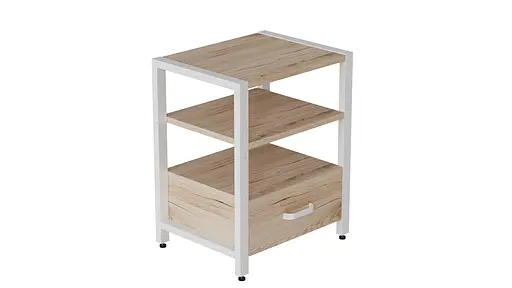 Тумба универсальная Вивьен 1/1 50x41x40 ДСП белый Дуб Сан-Марино 16мм FRD-104146 - фото 2