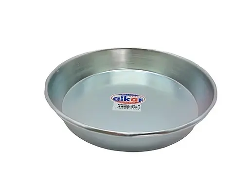 Круглая алюминиевая форма для выпечки противень алюминиевый Ø 25 H 4 см Aikar Турция Серебристый 88069 - фото 1