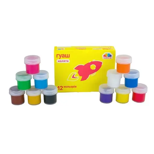Фарби гуашеві "Малюки" ГАММА'UA 100203, 12 кольорів 10 мл - фото 2