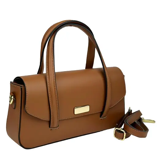 Класична жіноча шкіряна сумка з довгими ручками Firenze Italy F-IT-9899C