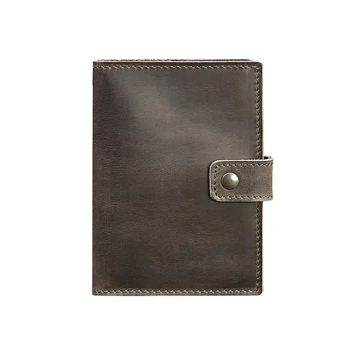 Шкіряна обкладинка для паспорта 5.0 (з віконцем) темно-коричнева - фото 7