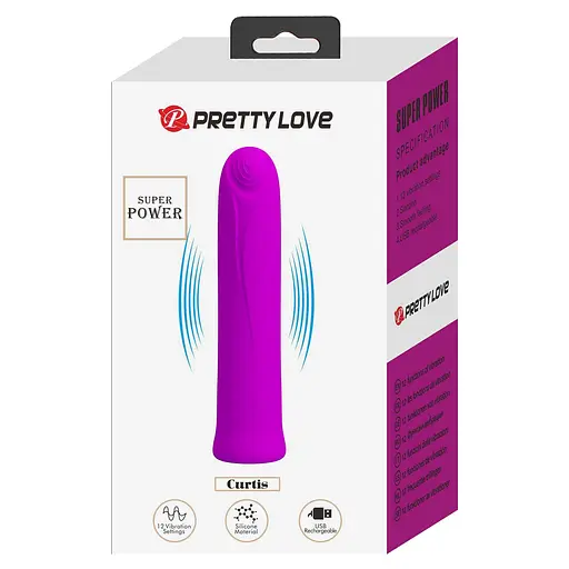 Вібратор Pretty Love Curtis 10.3 см фіолетовий - фото 9