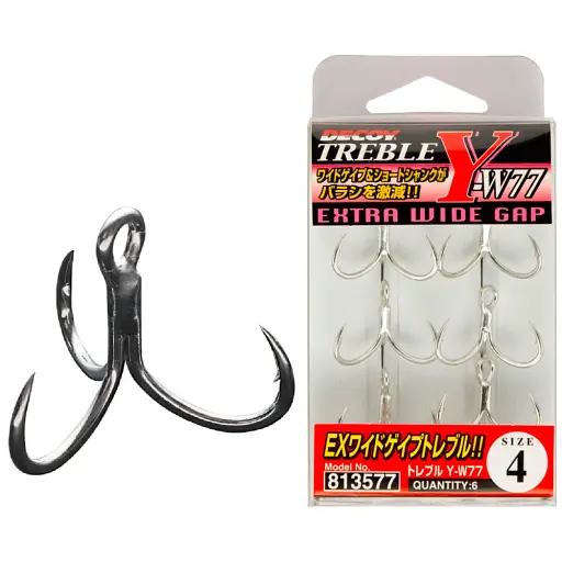 Тройник Decoy Y-W77 #2/0 (6 шт/уп) - фото 1