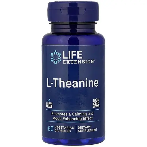 Тианин Life Extension L-Theanine 100 mg, 60 вегакапсул - фото 1