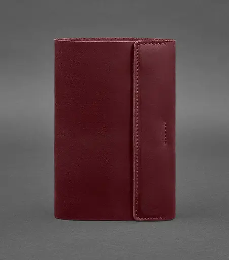 Шкіряний блокнот софт-бук 7.0 бордовий Crazy Horse - фото 1