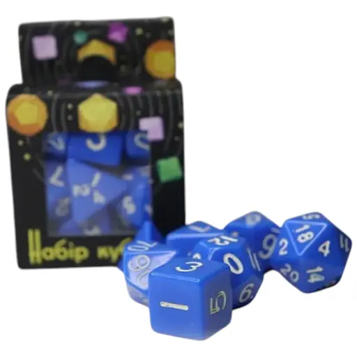 Набір кубиків Opaque 7 Dice Set - Blue , 7 шт. (g7dopaq05)