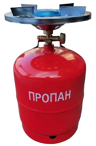 Кемпінговий комплект (газовий балон та пальник) A003 (5кг 12л) - фото 5