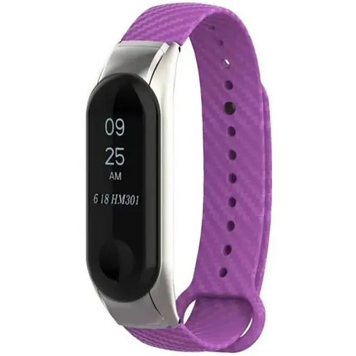 Ремешок Carbon Mi Band 3/4/5/6 Фиолетовый (07) - фото 1