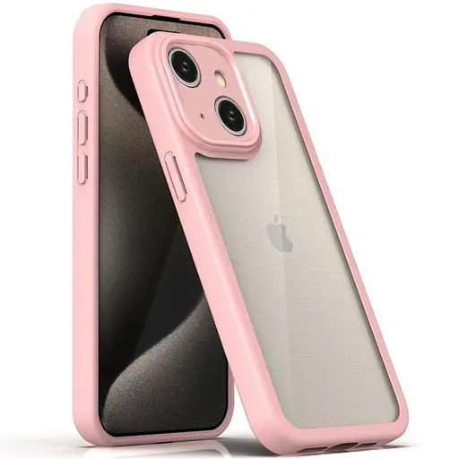Чохол Epik TPU Transparent + Colour 1.5 мм для Apple iPhone 14, 6.1 Pink