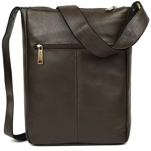 Чоловіча сумка шкіряна А4 через коричневе плече TARWA 33х26х8 см sum0028168 - фото 5