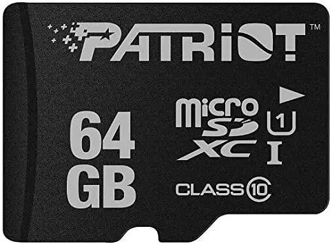Карта памяти Patriot MicroSDHC 64GB UHS-I Class 10 LX (PSF64GMDC10) - фото 1