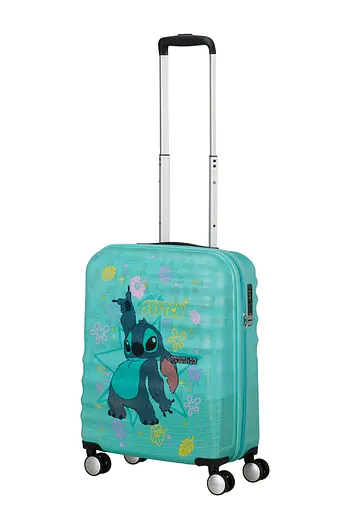 Чемодан American Tourister WAVEBREAKER DISNEY 55 см STITCH FLOWER 55x40x20 31C*57017 - фото 7