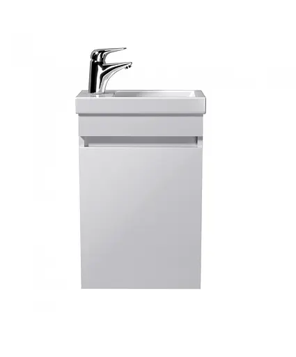 Тумба Мойдодир City White 40-A з умивальником Como 40 Білий підвісна Білий - фото 7