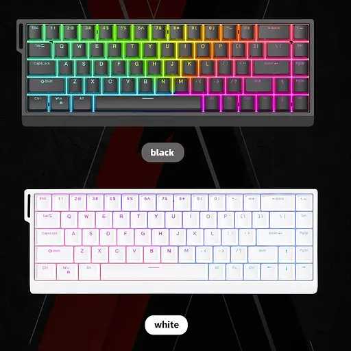 Игровая магнитная клавиатура ZUOYA HE65 / Проводное подключение / 65% / Rapid Trigger / Magnetic Switch / White - фото 2