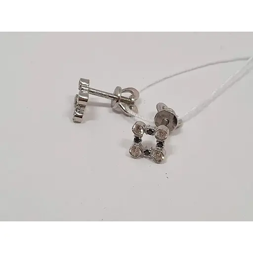 Срібні пуссети Vegas з фіанітами. 20223Р ЧМ - фото 3