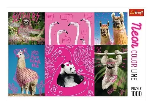 Пазл Trefl Neon Экзотические животные коллаж 1000 эл. (10594) - фото 2