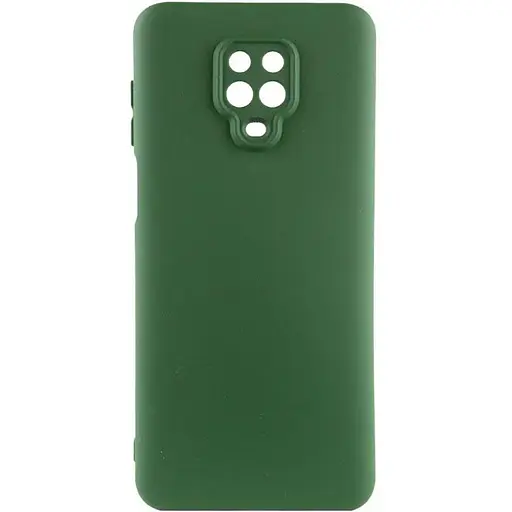 Чехол TPU GETMAN Liquid Silk Full Camera для Xiaomi Redmi Note 9s / Note 9 Pro / Note 9 Pro Max Зеленый / Dark green