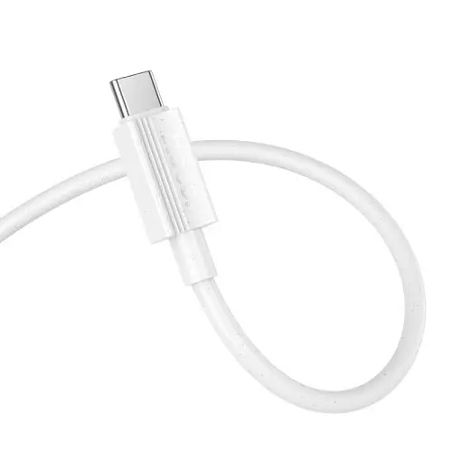 Кабель Hoco X107 Favor charging data cable Type-C 3A/1 м білий - фото 1