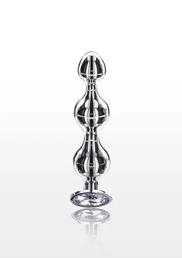 Анальный стимулятор Anal Play Diamond Star Beads M 11.7 см (серебристый) - фото 5