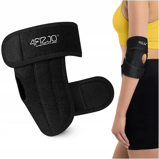 Фіксатор (бандаж) для ліктьового суглоба 4FIZJO MED 1 шт універсальний Black (P-5905973407380) - фото 2