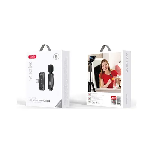 Мікрофон XO MKF08B з придушенням шуму lightning Black (XO MKF08B-IP) - фото 4