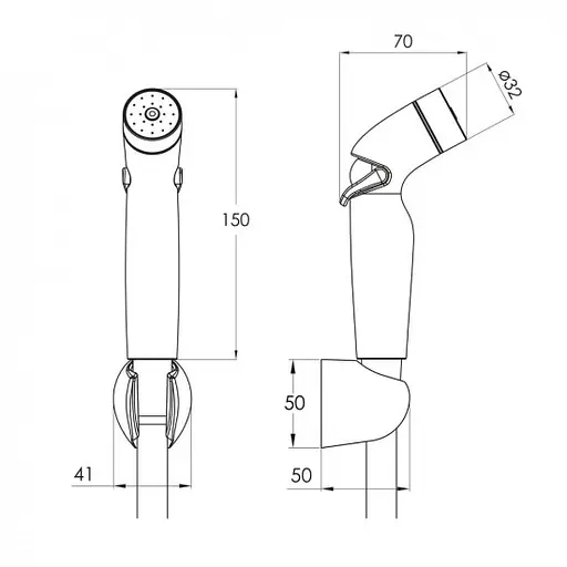 Гарнітур гігієнічний хром Imprese B70313, Хром - фото 2