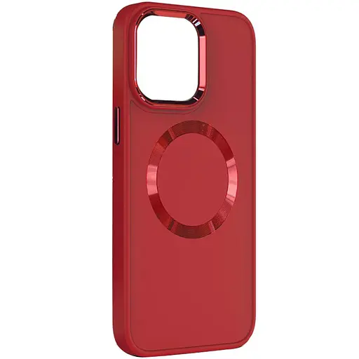 Чохол Epik TPU Bonbon Metal Style with MagSafe для Apple iPhone 15, 6.1 Червоний/Red