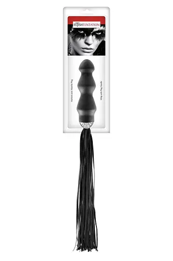 Флоггер с ручкой - анальным плагом Fetish Tentation Whip with Plug Handle - фото 2