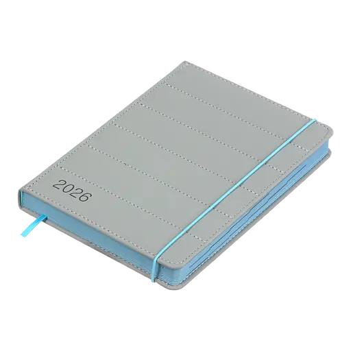 Щоденник датований Buromax Aura 2026 A5 штучна шкіра/поролон сірий (BM.21100-09) - фото 3