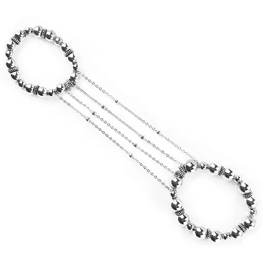 Сексуальное украшение на пенис и мошонку Art of Sex - Jerome, Серебро - фото 2